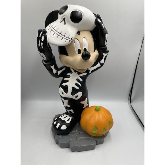 Disney Mickey Mouse Skeleton Halloween Statue Figure Decoration - Picture 2 of 13